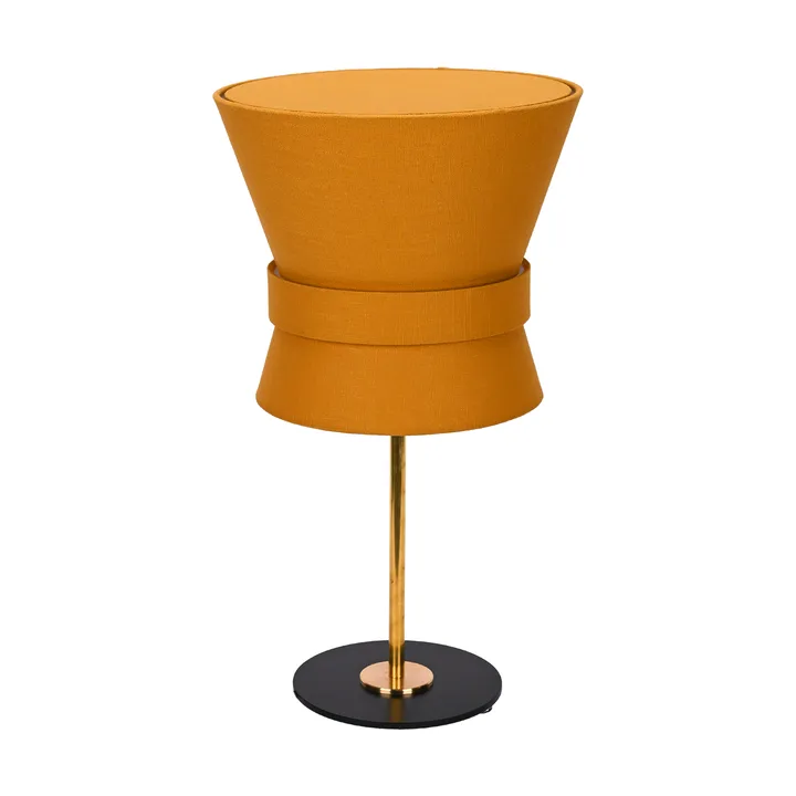 Lampe de table Bow - Laiton brut-yellow ochre, small 50 cm - Örsjö Belysning