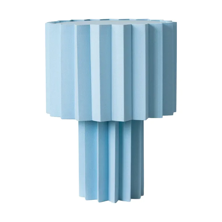 Lampe de table en textile Plissé - Bleu clair, 40,9 cm - Örsjö Belysning