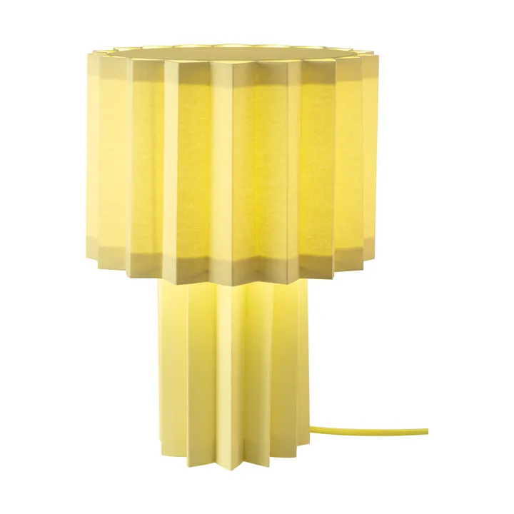 Lampe de table en textile Plissé - Jaune, 40,9 cm - Örsjö Belysning