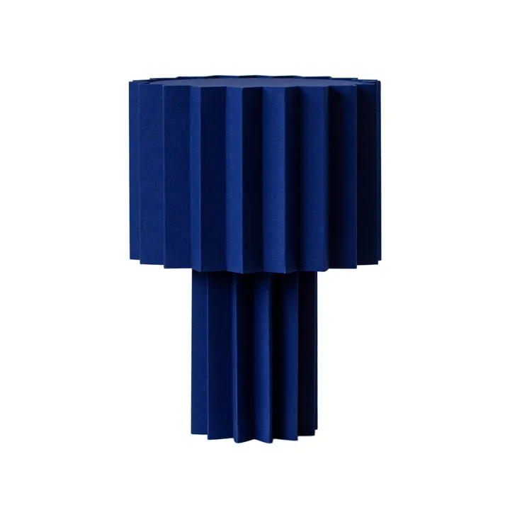 Lampe de table textile Plissé - Bleu, 40,9 cm - Örsjö Belysning