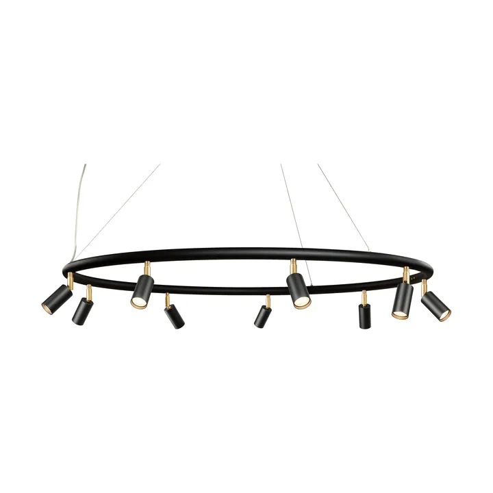 Suspension et applique ronde Starlight Ø100 cm - Noir laque structuré RAL 9005 - Örsjö Belysning