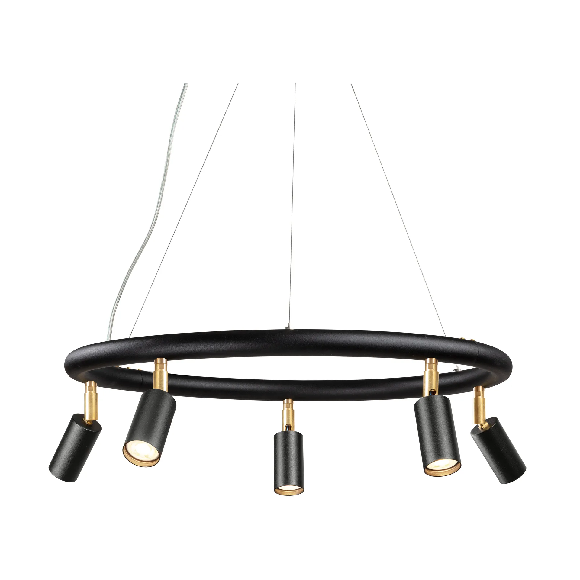 Suspension et applique ronde Starlight Ø60 cm, Noir laque structuré RAL 9005 Örsjö Belysning