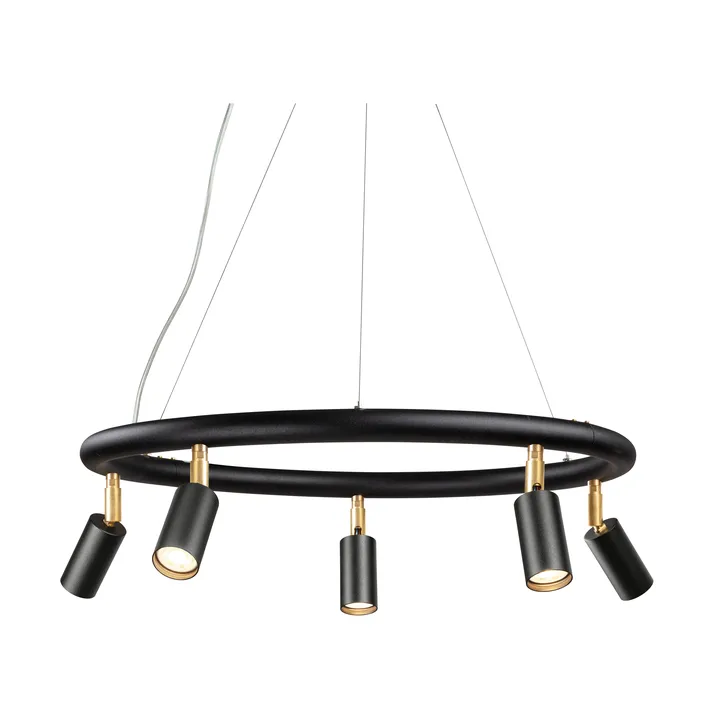Suspension et applique ronde Starlight Ø60 cm - Noir laque structuré RAL 9005 - Örsjö Belysning