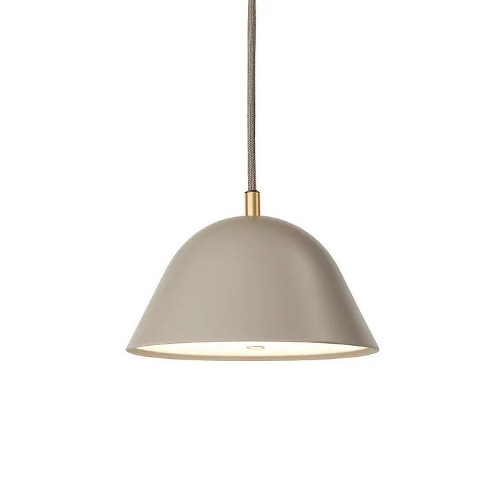Suspension Streck petite 11x21 cm - Gris chaud RAL 7032 - Örsjö Belysning