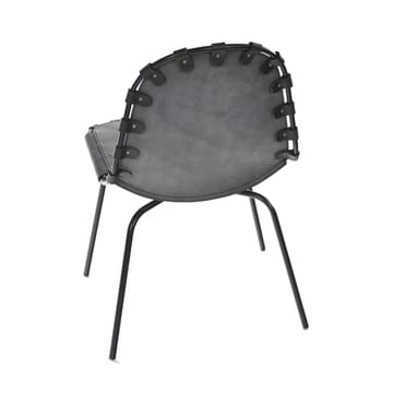 Chaise Stretch - cuir noir, support noir - OX Denmarq