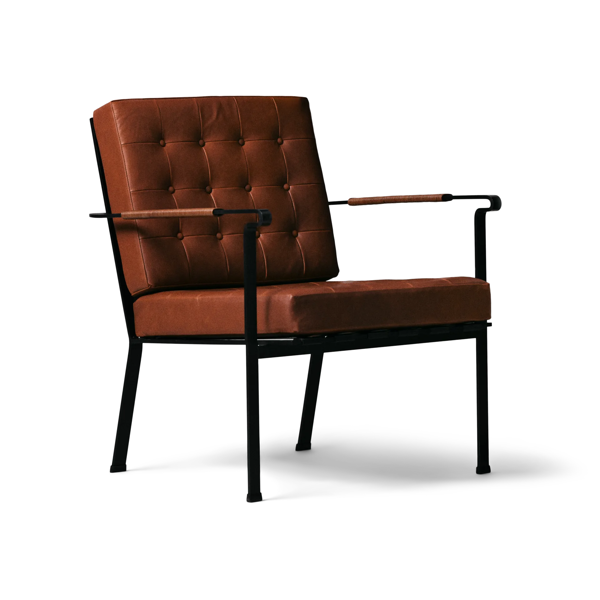 Fauteuil Heather Chair structure noire, Cognac OX Denmarq