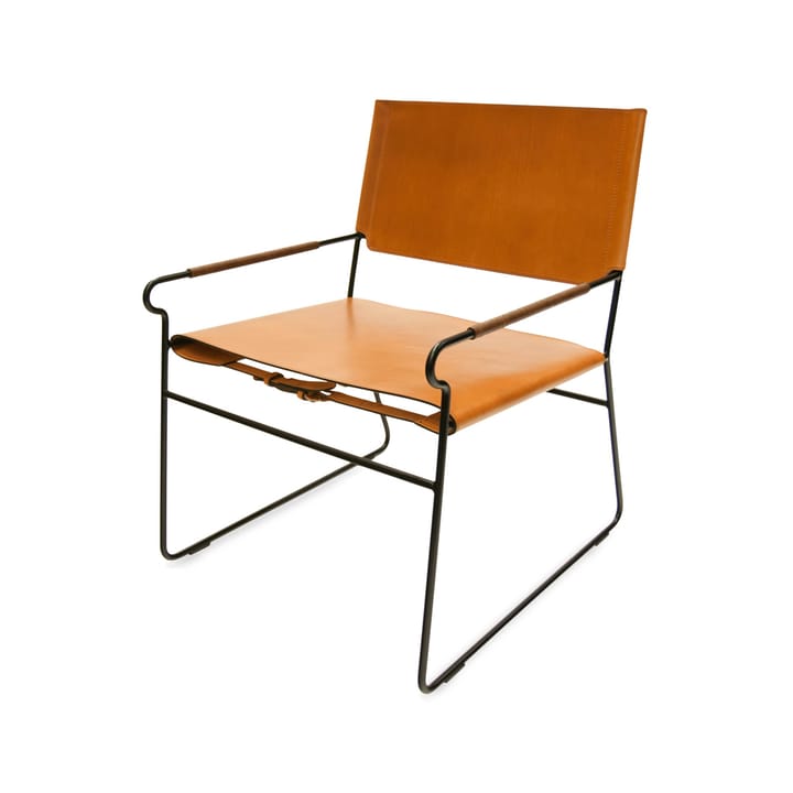 Fauteuil Next Rest - cuir noisette, support noir - OX Denmarq