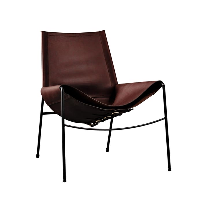 Fauteuil November - cuir moka, support noir - OX Denmarq