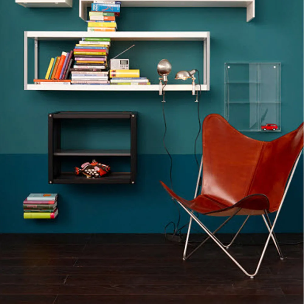 Fauteuil papillon Trifolium, cuir nature OX Denmarq