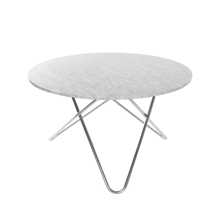 Table à manger Big O Table - marbre de Carrare, structure en acier inoxydable - OX Denmarq