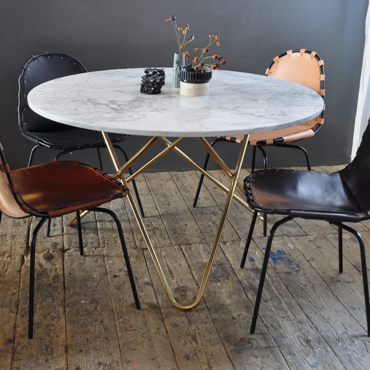 Table à manger Big O Table - marbre indien, structure en acier inoxydable - OX Denmarq