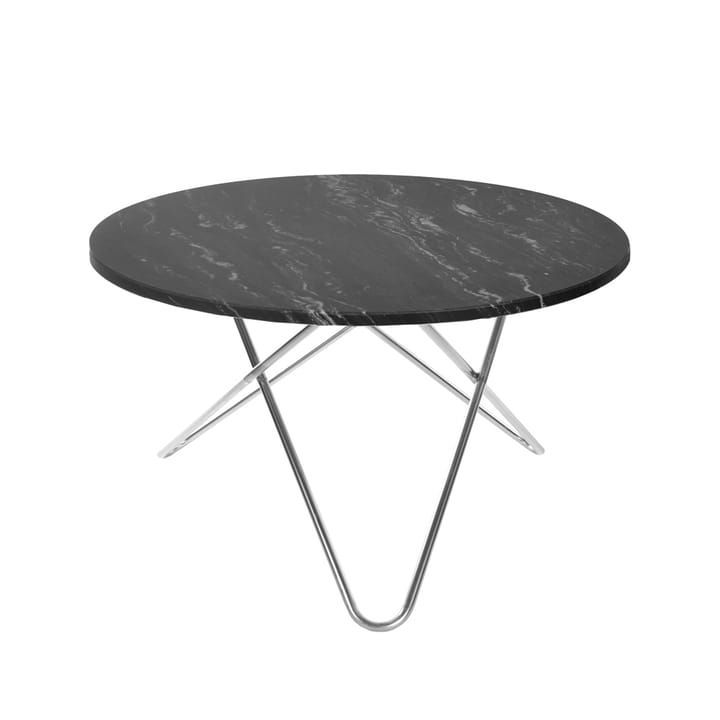 Table à manger Big O Table - marbre marquina, structure en acier inoxydable - OX Denmarq