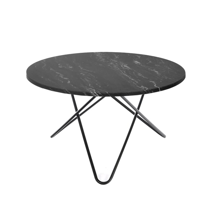 Table à manger Big O Table - marbre marquina, structure noire - OX Denmarq