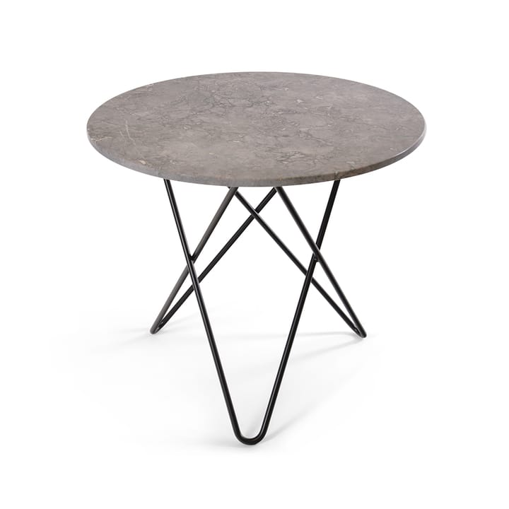 Table à manger O Dining Table - marbre gris, structure laquée noir - OX Denmarq