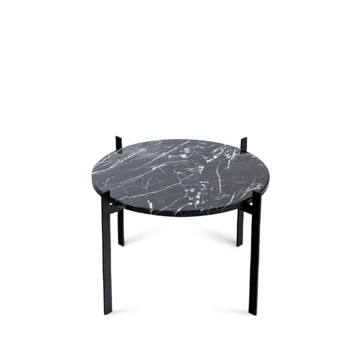 Table à plateau simple - marbre noir, support noir - OX Denmarq