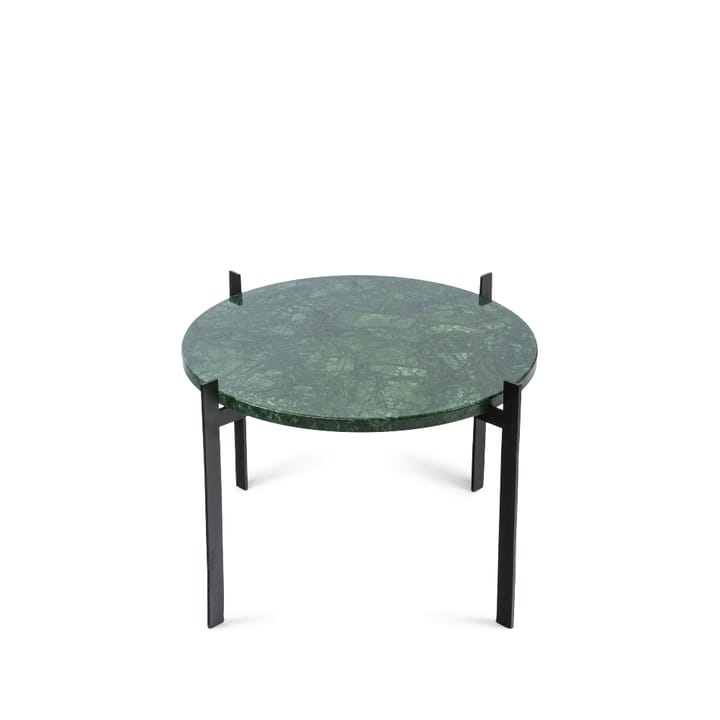 Table à plateau simple - marbre vert, socle noir - OX Denmarq