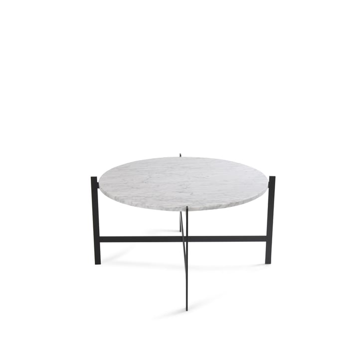 Table basse Deck - marbre blanc, support noir - OX Denmarq