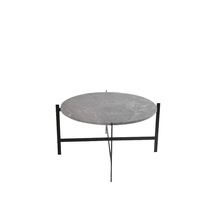 Table basse Deck - marbre gris, support noir - OX Denmarq