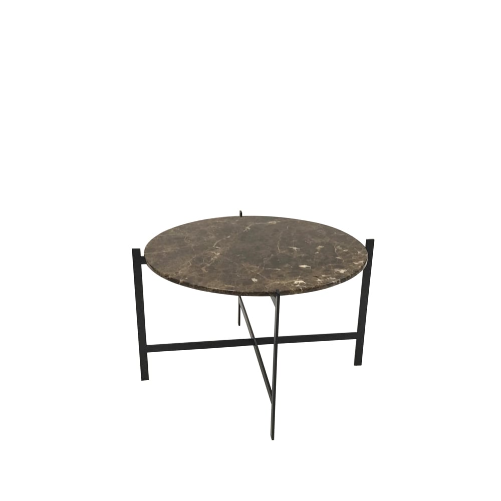 OX Denmarq Table basse Deck marbre marron, support noir