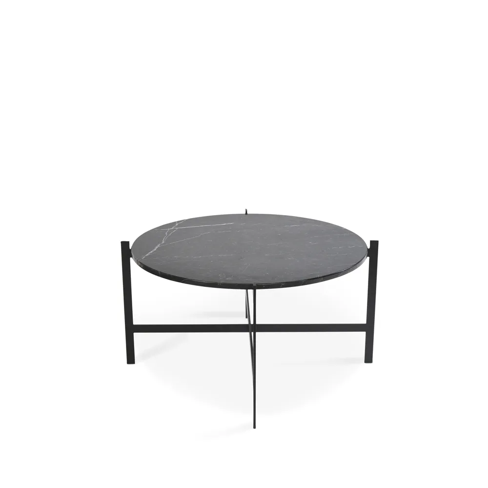Table basse Deck, marbre noir, support noir OX Denmarq