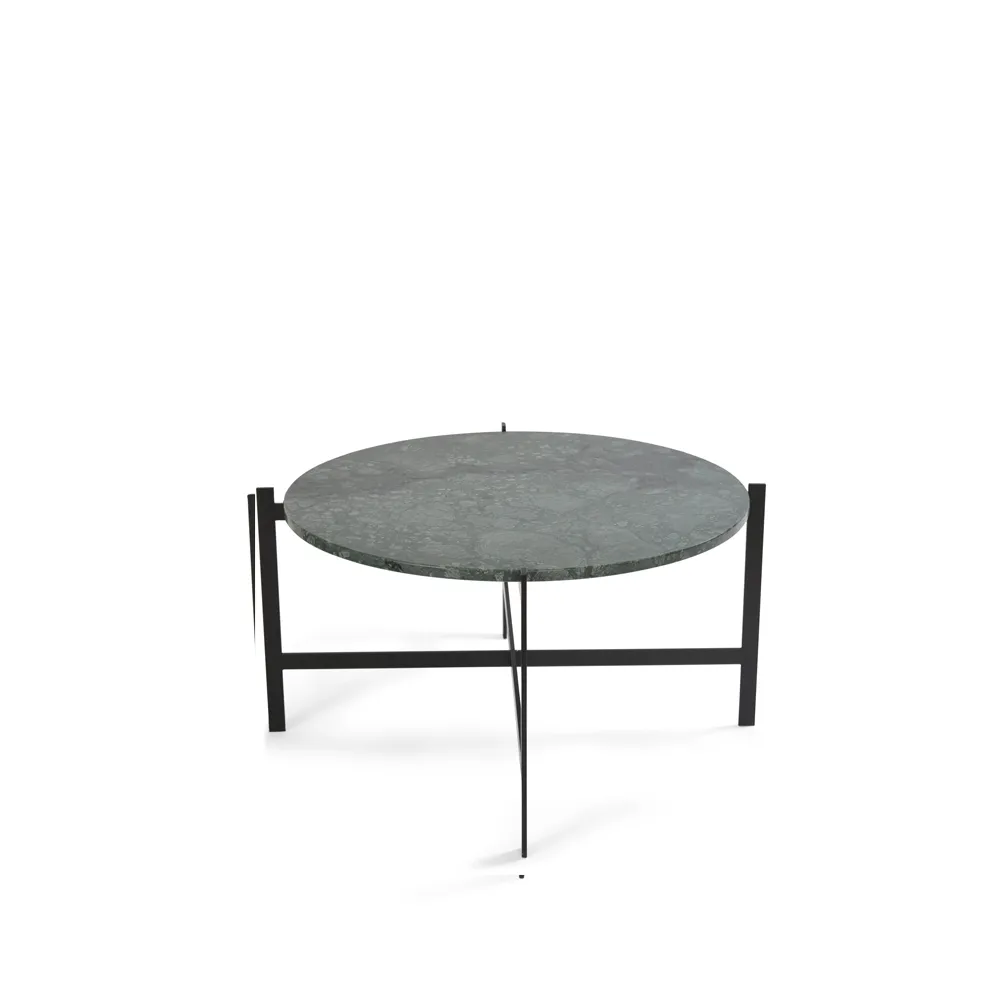 Table basse Deck, marbre vert, socle noir OX Denmarq