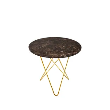 Table basse Mini O - marron, support en laiton - OX Denmarq