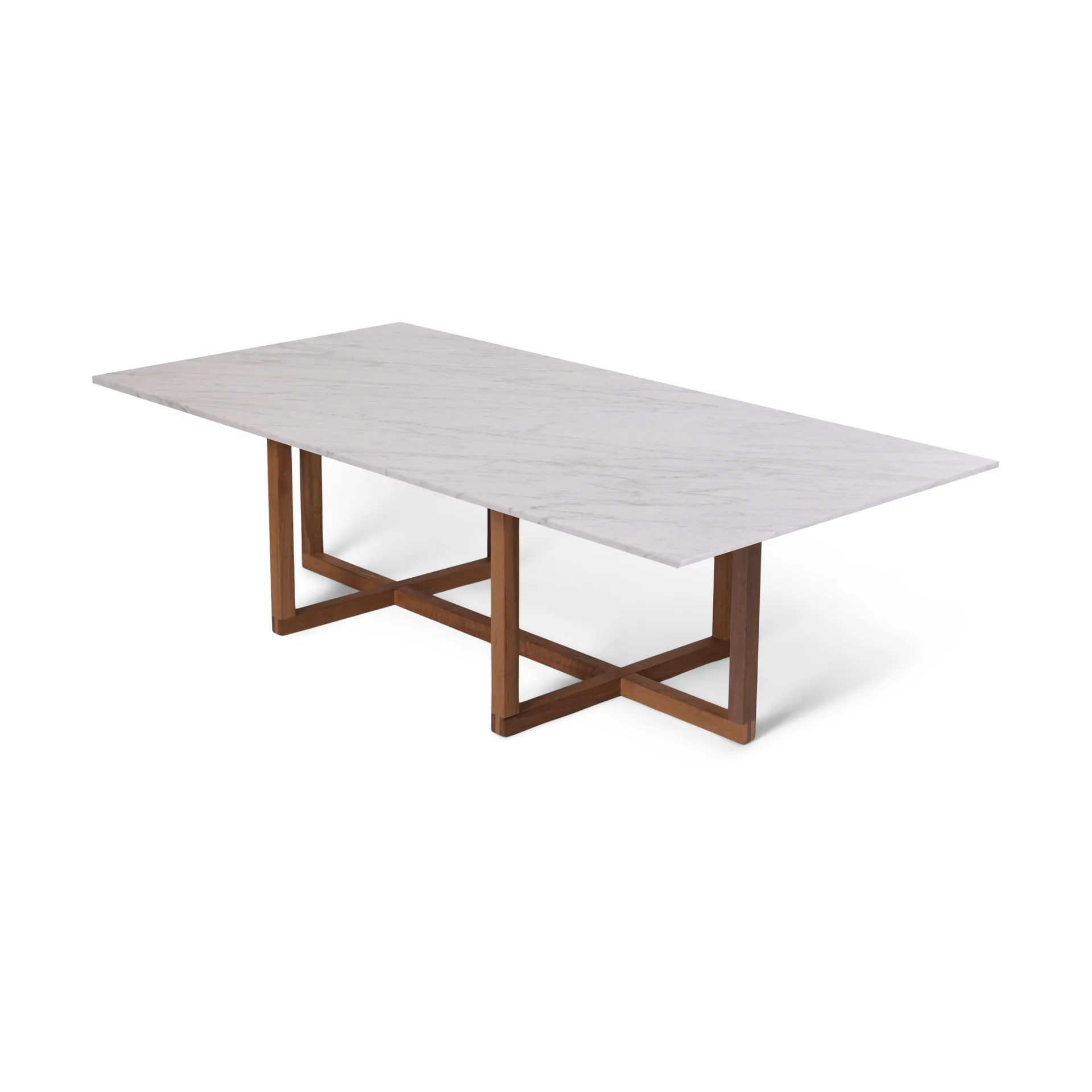 Table basse Ninety 60x120 cm, dessous en chêne fumé, Marbre blanc OX Denmarq
