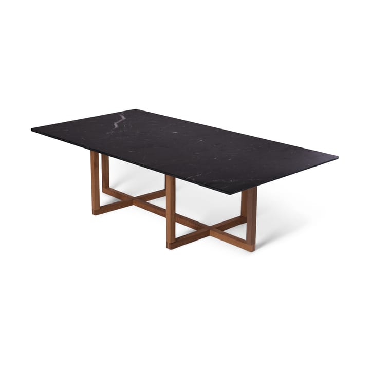 Table basse Ninety 60x120 cm, dessous en chêne fumé - Marbre noir - OX Denmarq