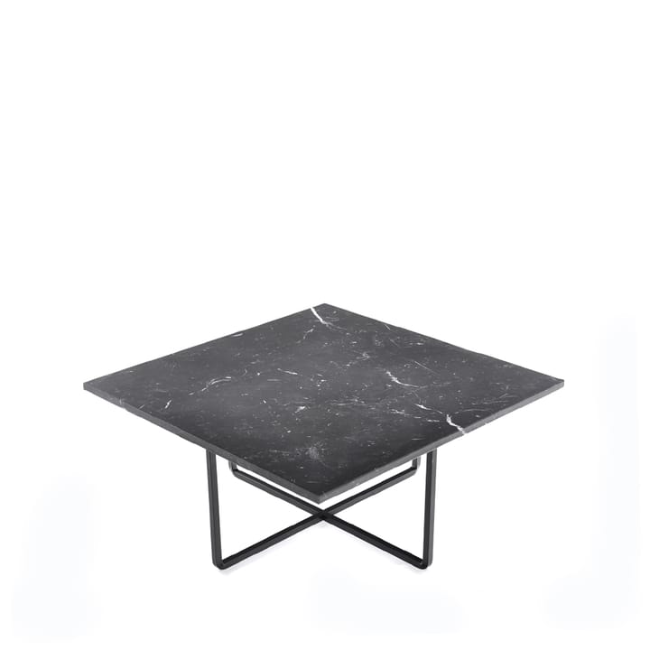 Table basse Ninety - marbre marquina, support noir - OX Denmarq