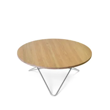 Table basse O - chêne laqué mat, cadre en acier inoxydable - OX Denmarq