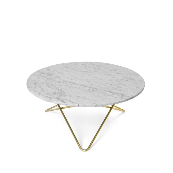 Table basse O - marbre blanc, support en laiton - OX Denmarq