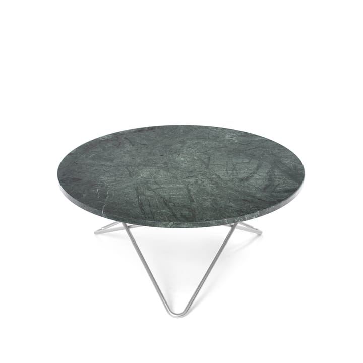 Table basse O - marbre vert, support en acier inoxydable - OX Denmarq