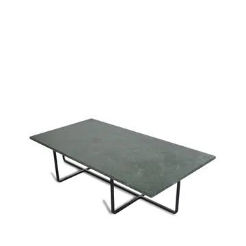 Table basse rectangulaire Ninety - marbre indien, support noir - OX Denmarq