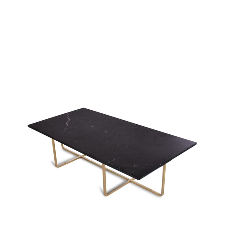 Table basse rectangulaire Ninety - marbre marquina, support en laiton - OX Denmarq