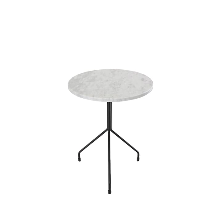Table d'appoint Allforone - blanc marbre, ø50, support noir - OX Denmarq