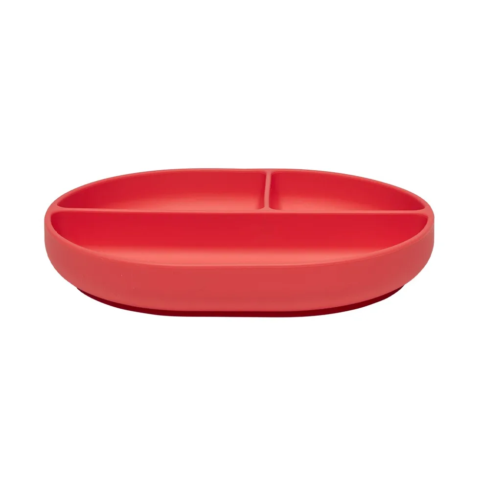 Assiette à ventouse Enkei pour enfants, Rouge cerise OYOY