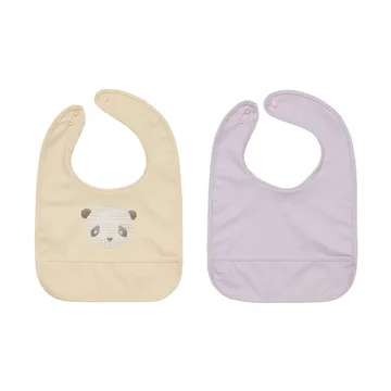 Bavoirs Lun Lun Panda 2 pièces - Vanilla-lavender - OYOY
