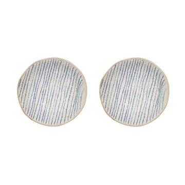 Bols Nori Striped mini Ø8 cm 2 pièces - Clay-optic Blue - OYOY
