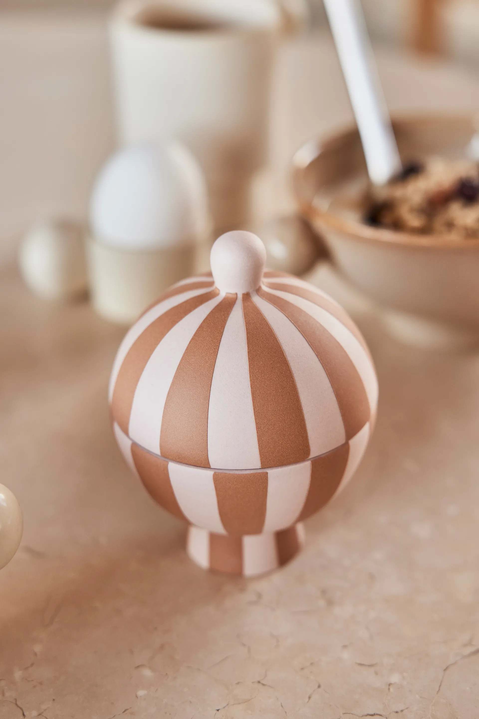 Bonbonnière Toppu, Caramel-rose OYOY