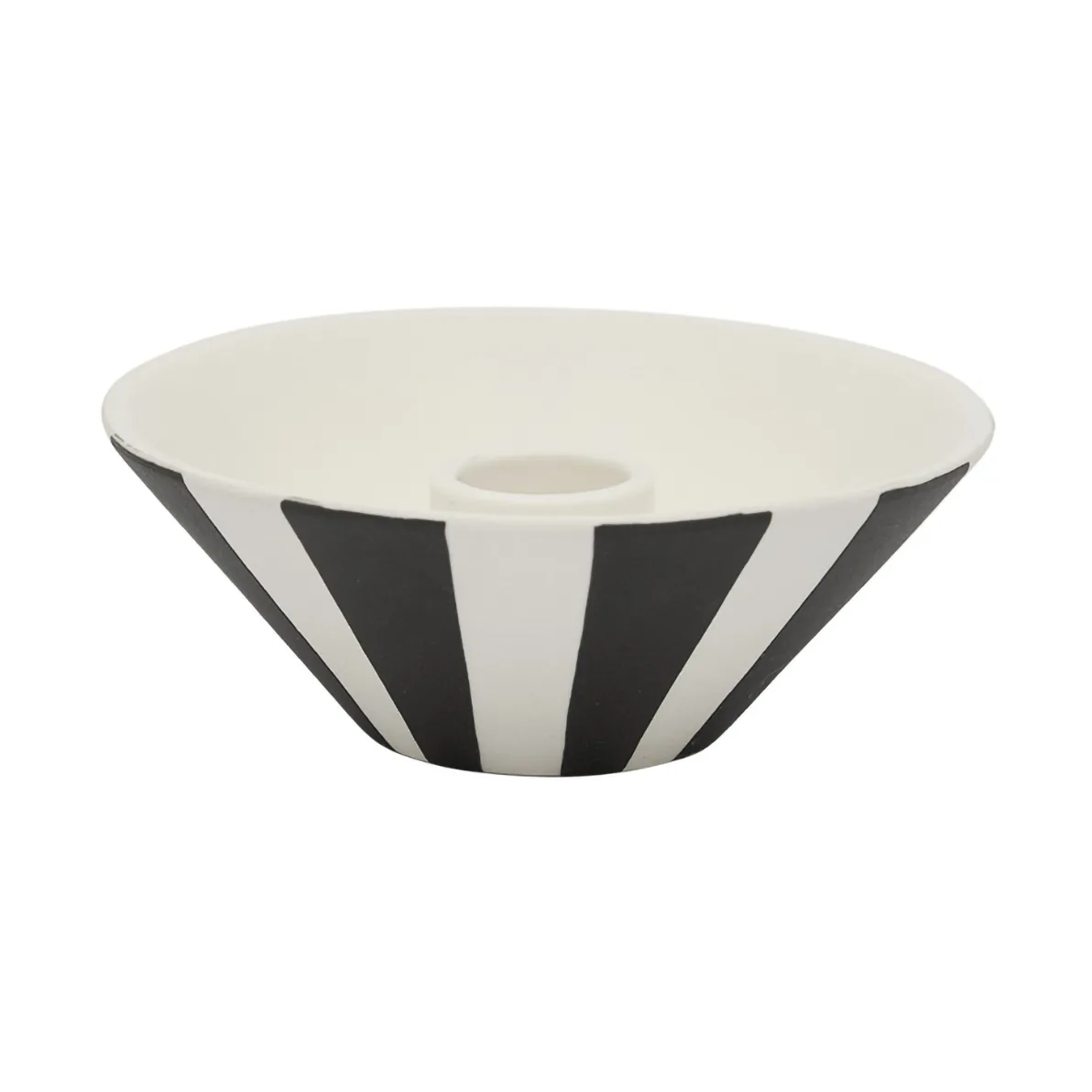 Bougeoir Toppu bas 4 cm, White-black OYOY