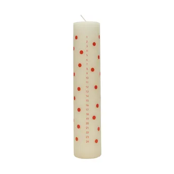 Bougie de calendrier Polka - Rouge pâle - OYOY
