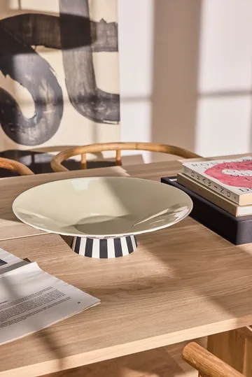 Centerpiece bas Toppu Ø39x10,5 cm - Vanilla-black-white - OYOY