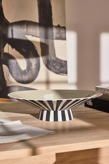 Centerpiece bas Toppu Ø39x10,5 cm - Vanilla-black-white - OYOY