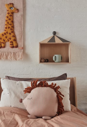 Coussin animal en denim OYOY - Hope Hedgehog, beige - OYOY