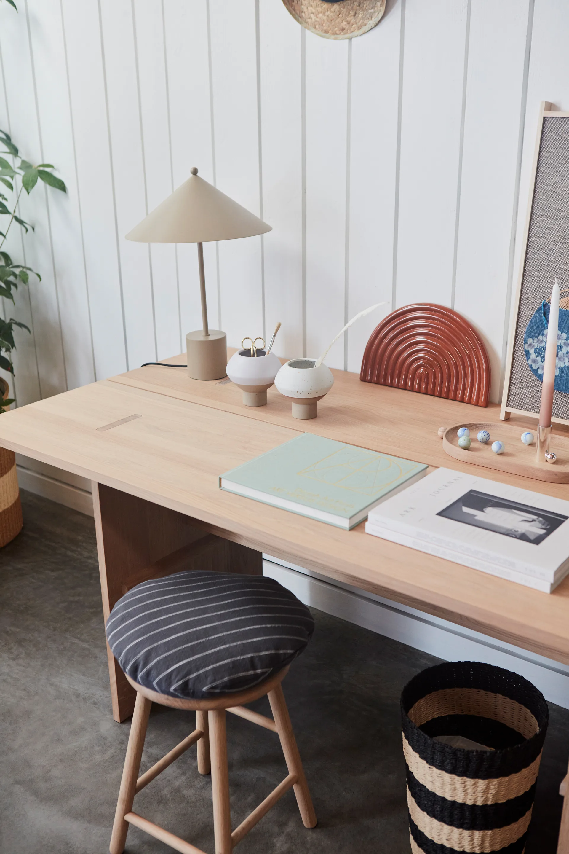 Coussin rond Kyoto Ø40 cm, Anthracite OYOY