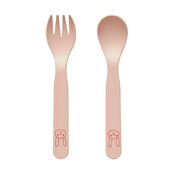 OYOY Couverts pour enfants Pullo Rose | Design Scandinave | Sets de couverts | Rose
