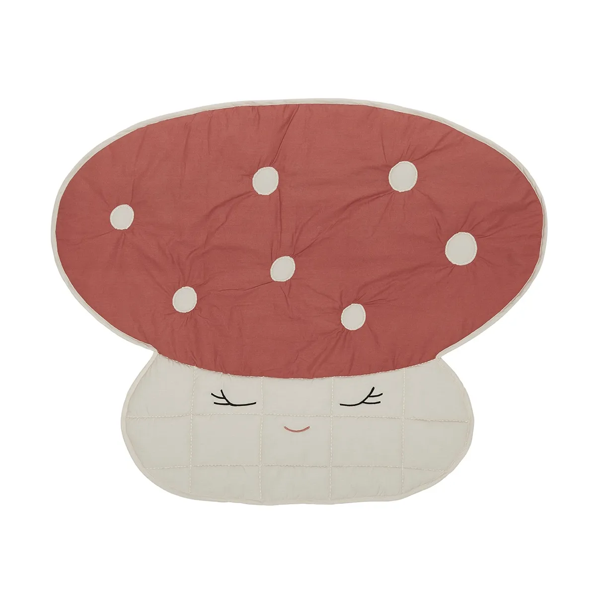 Couverture matelassée Mushroom, Rouge pâle OYOY