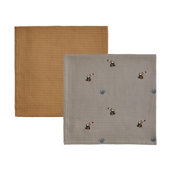 Couverture pour enfant Toucan lot de 2 - Clay-caramel - OYOY