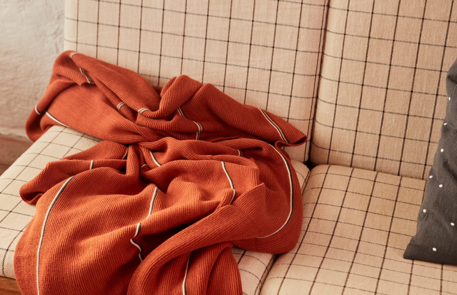 Couverture Rivi 134x184 cm, Nutmeg OYOY