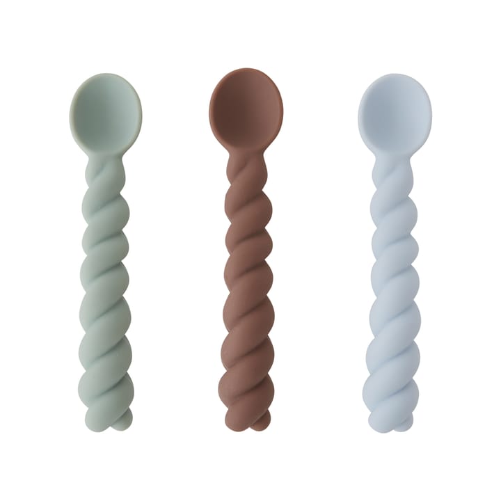 Cuillère Mellow Lot de 3 - Dusty Blue-taupe-pale menthe - OYOY